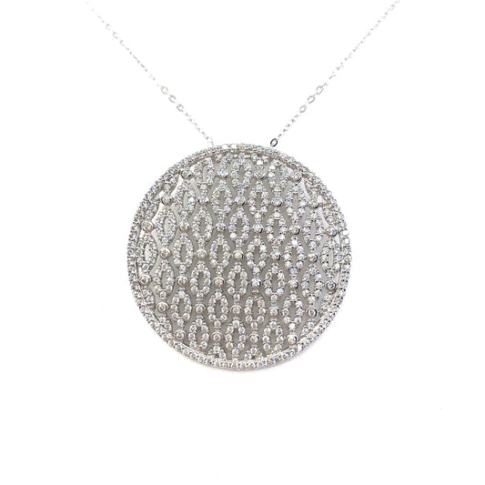 Sterling Silver Circle Pendant - HK Jewels
