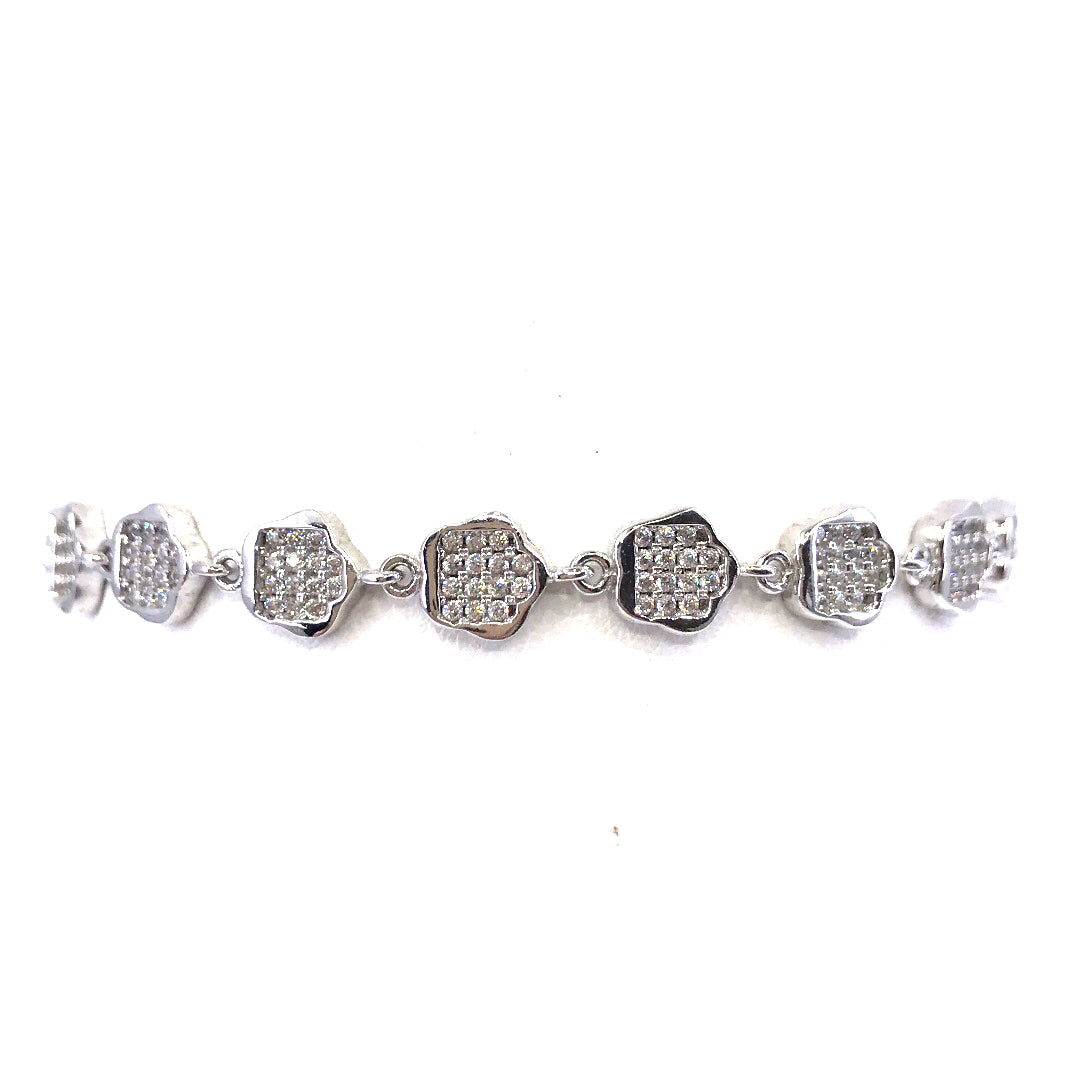 Sterling Silver Flower Bracelet - HK Jewels