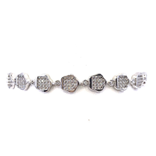 Sterling Silver Flower Bracelet - HK Jewels