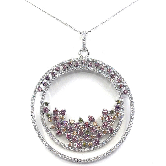 Sterling Silver Circle Pendant - HK Jewels