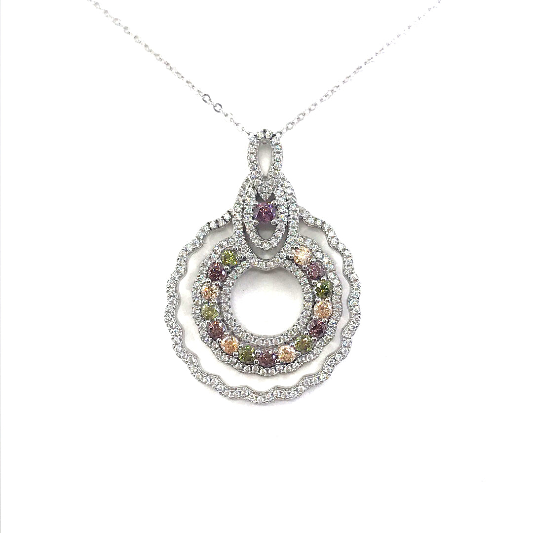 Sterling Silver Circle Pendant - HK Jewels