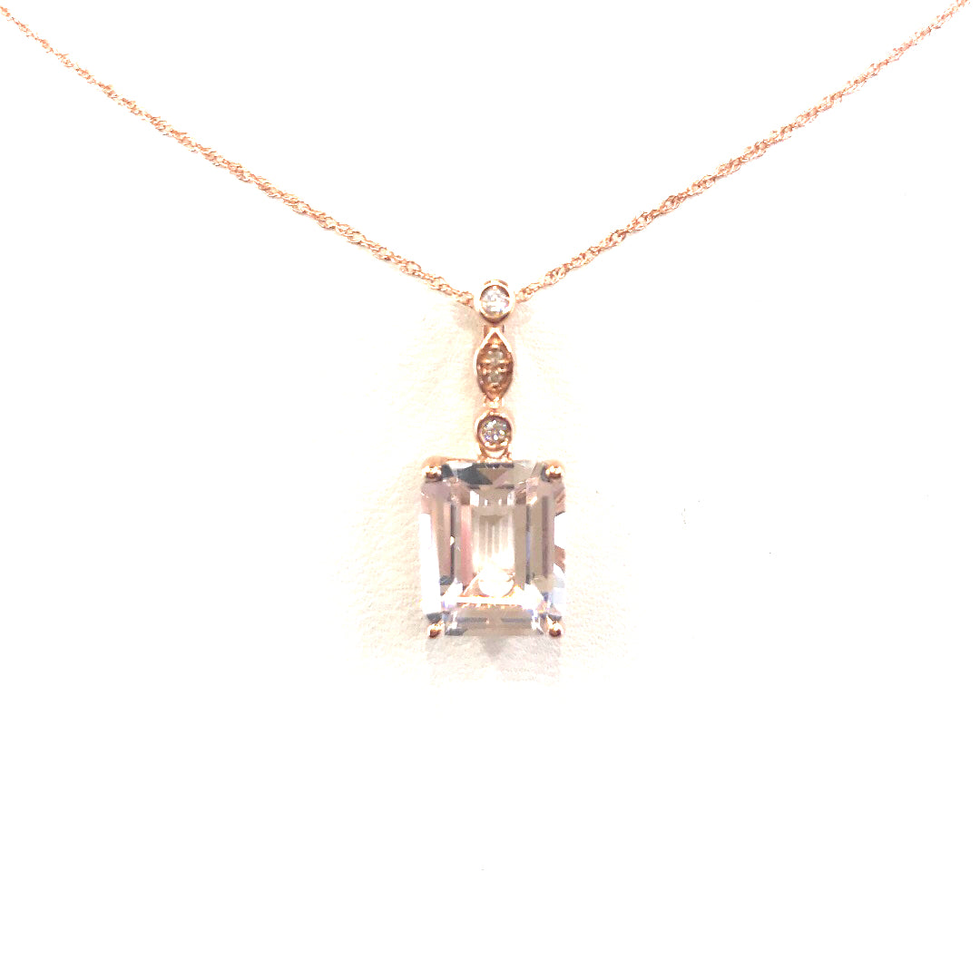 Rose Gold Solitaire Pendant - HK Jewels