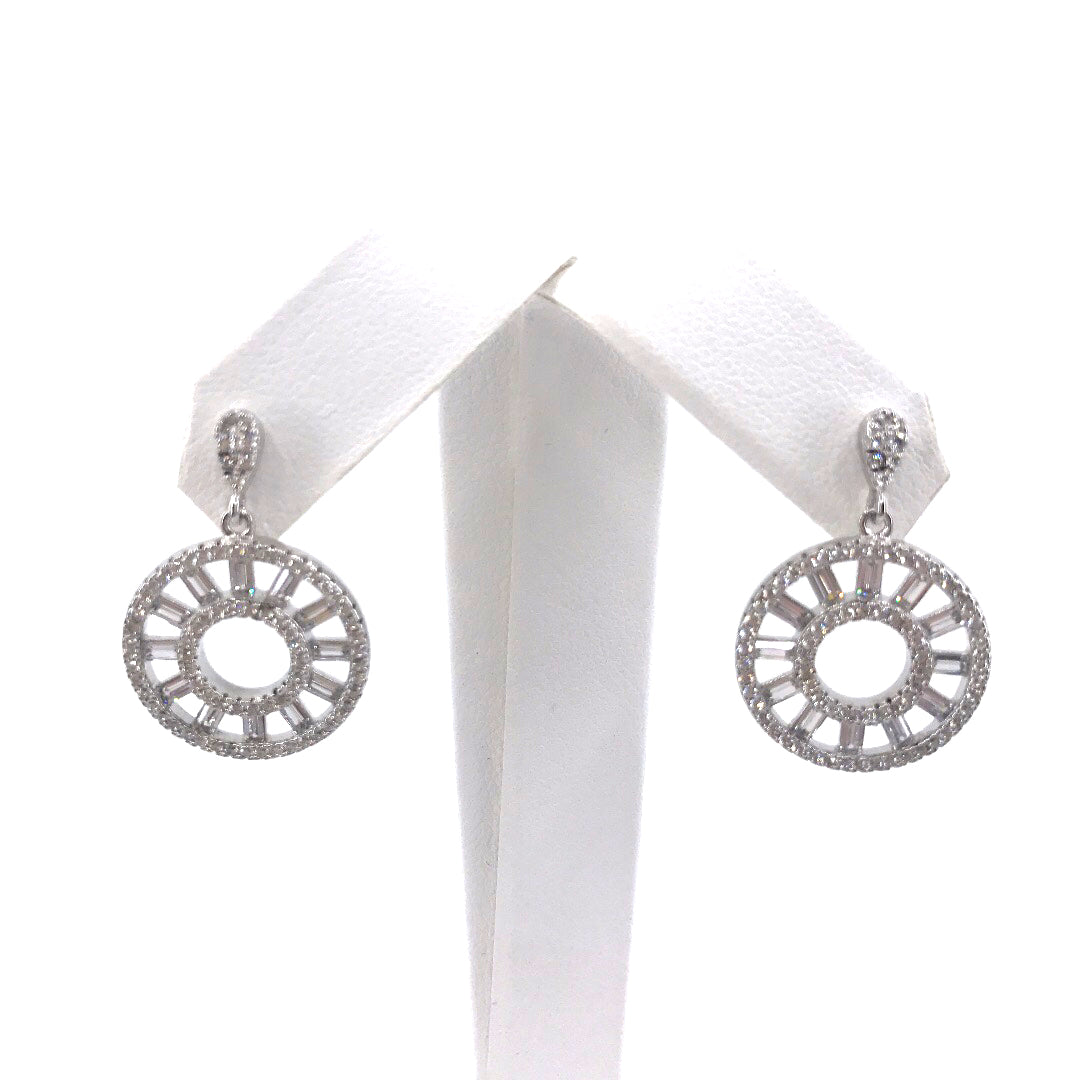 Sterling Silver Circle Earrings - HK Jewels