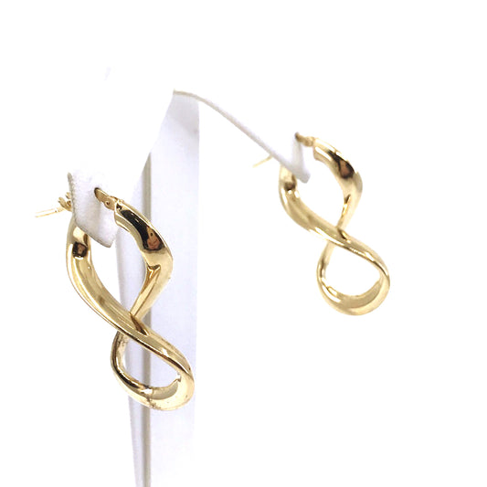 Sterling Silver Twisted Hoop Earrings - HK Jewels