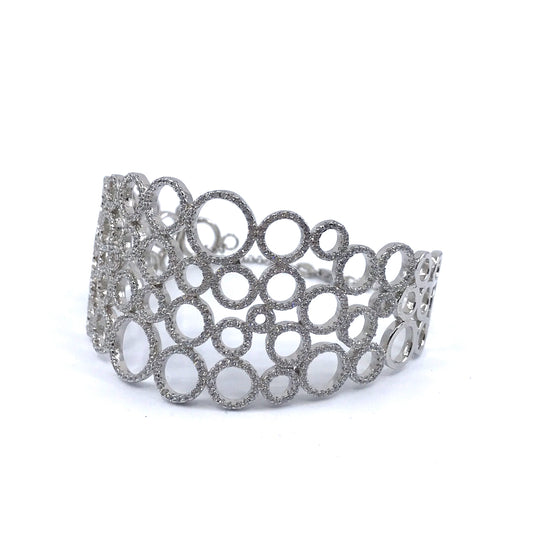 Sterling Silver Circle Bangle - HK Jewels
