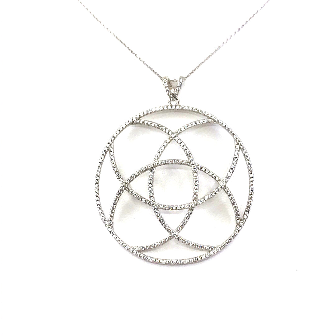 Sterling Silver Circle Pendant - HK Jewels