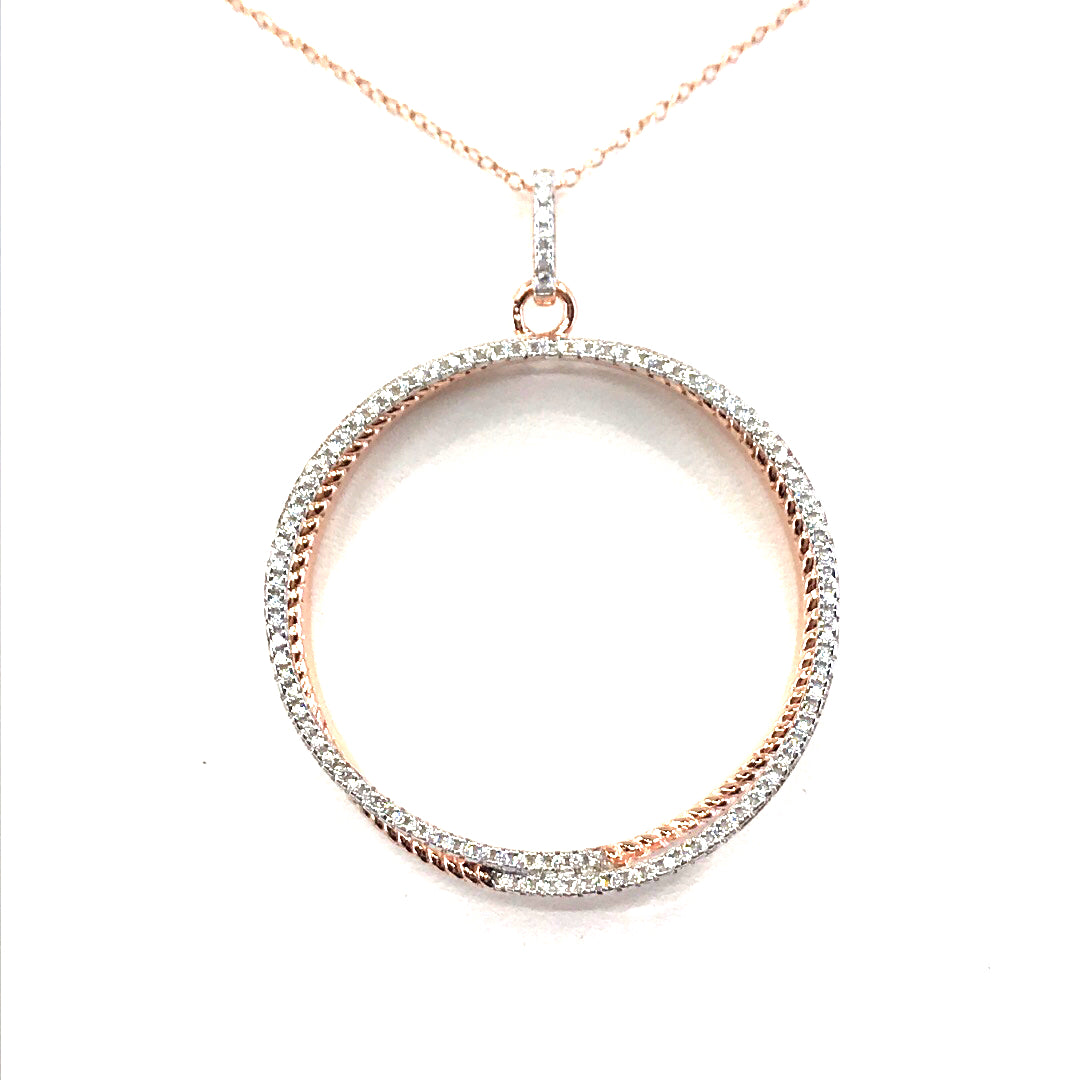 Sterling Silver Circle Pendant - HK Jewels