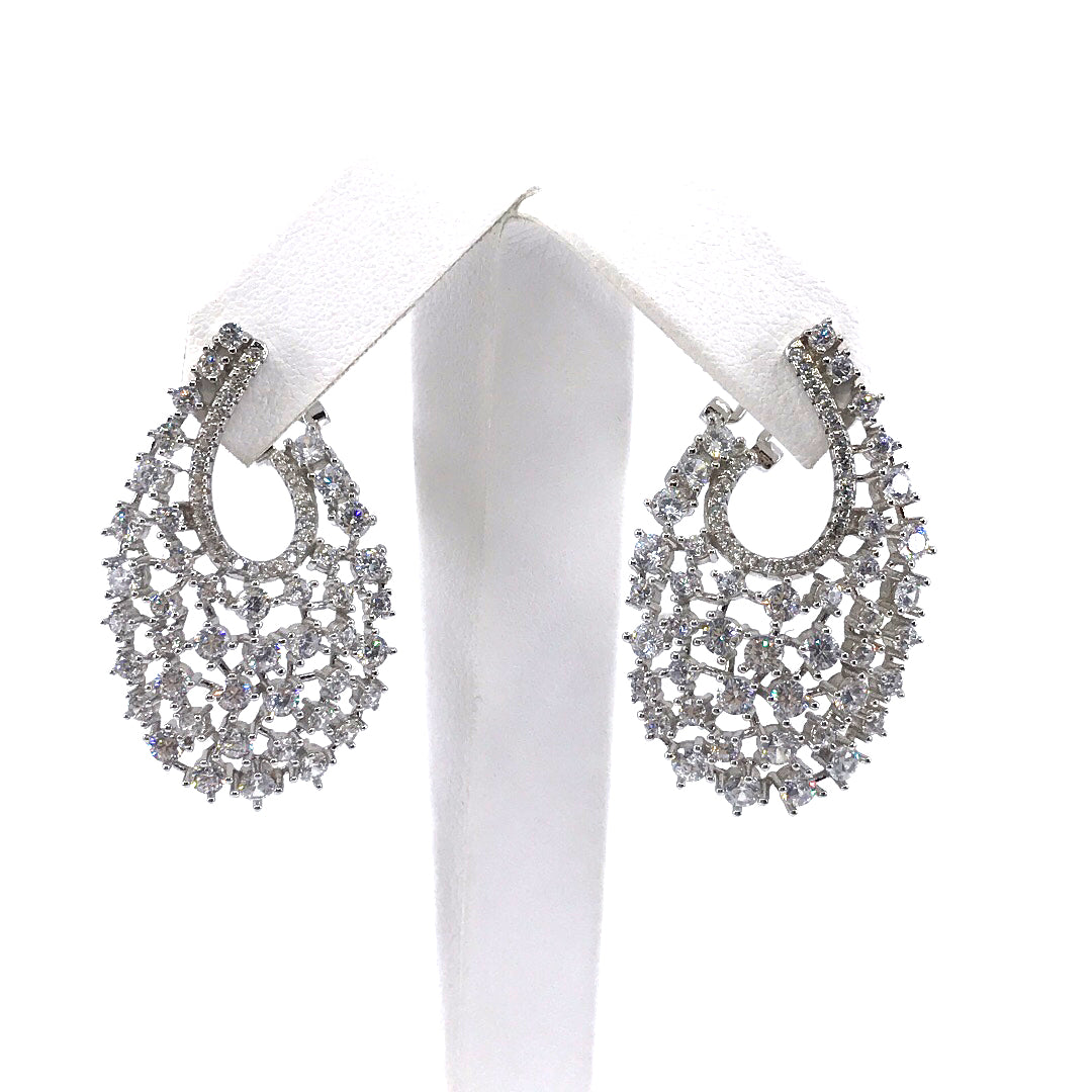 Sterling Silver Oval Earrings - HK Jewels