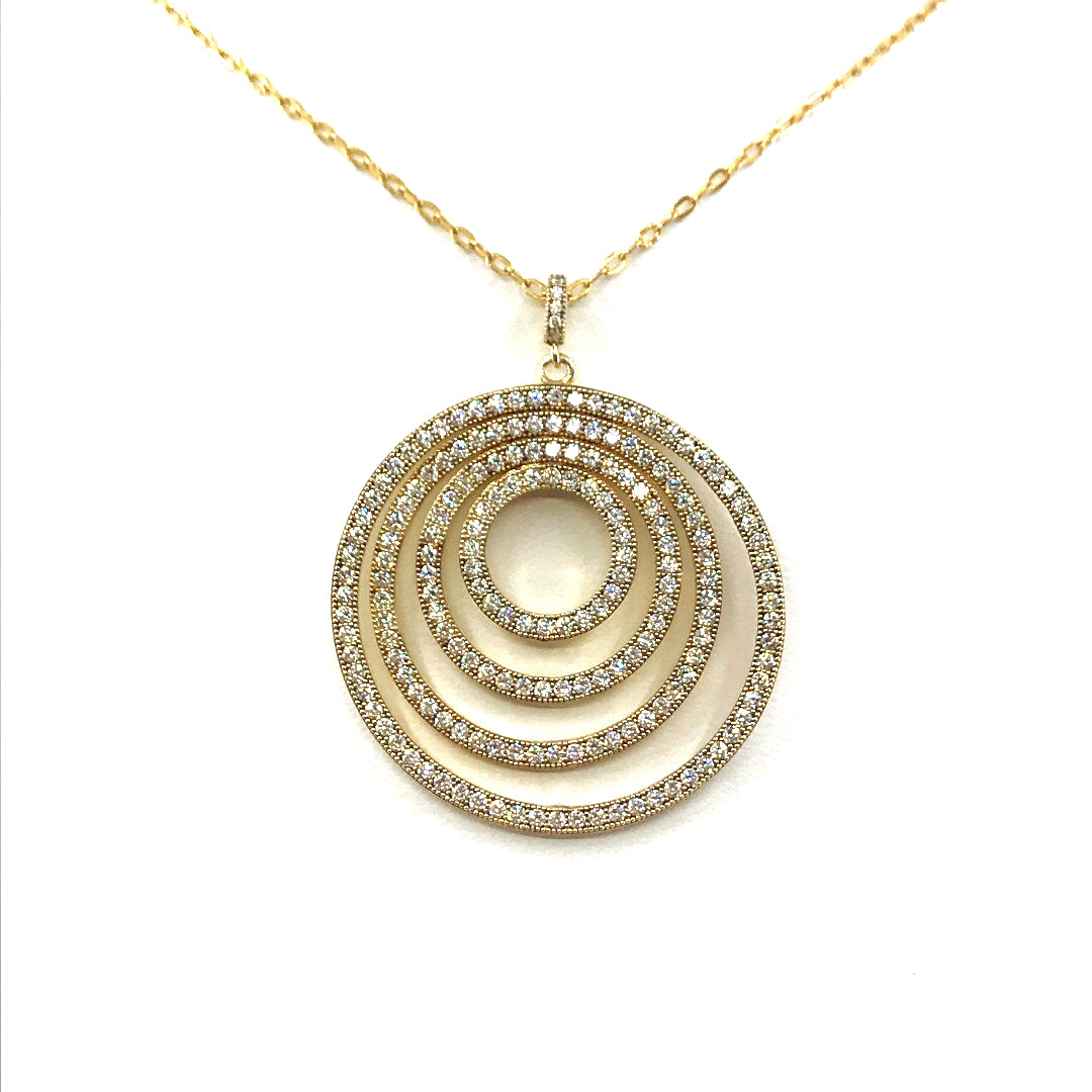 Sterling Silver Circle Pendant - HK Jewels