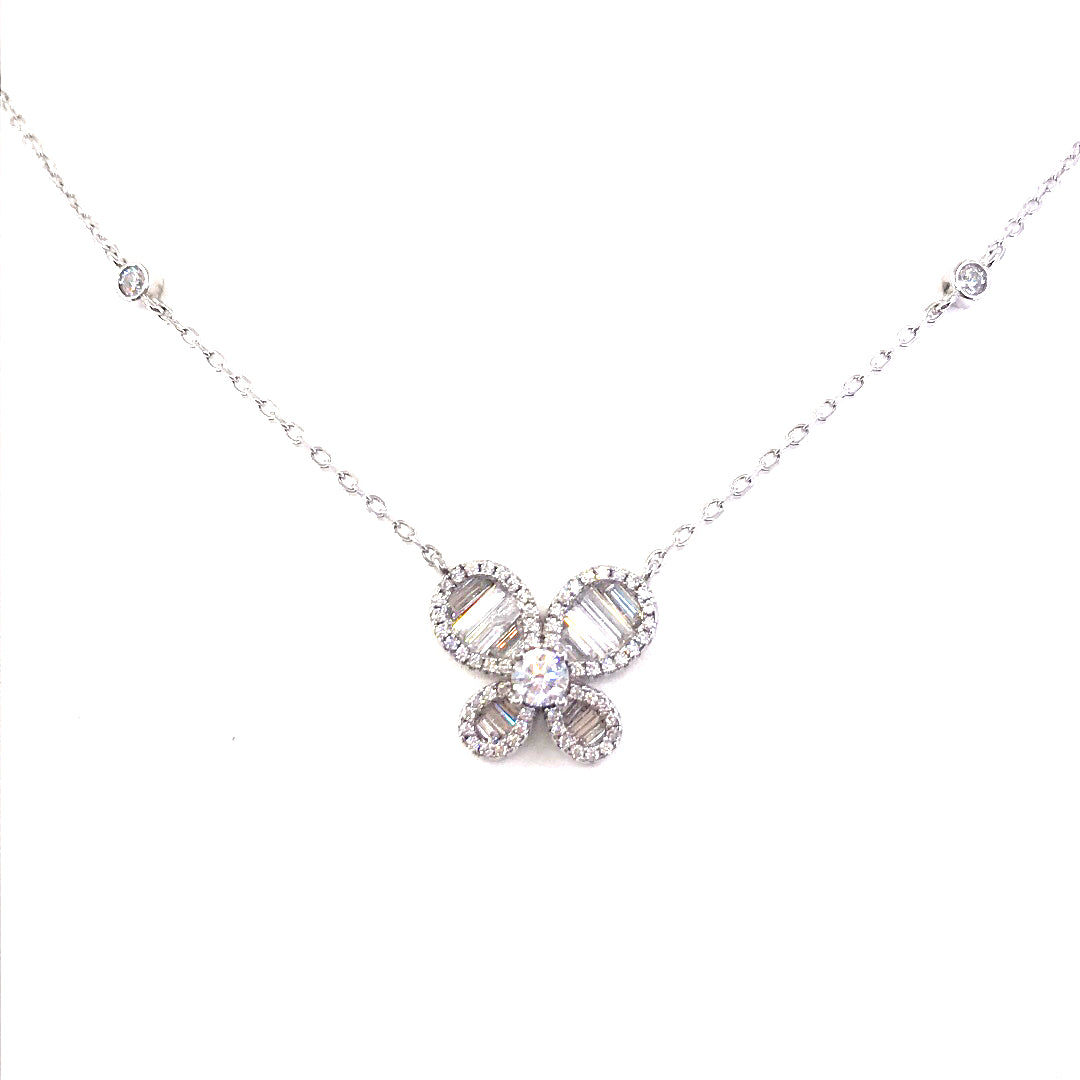 Sterling Silver Butterfly Necklace - HK Jewels