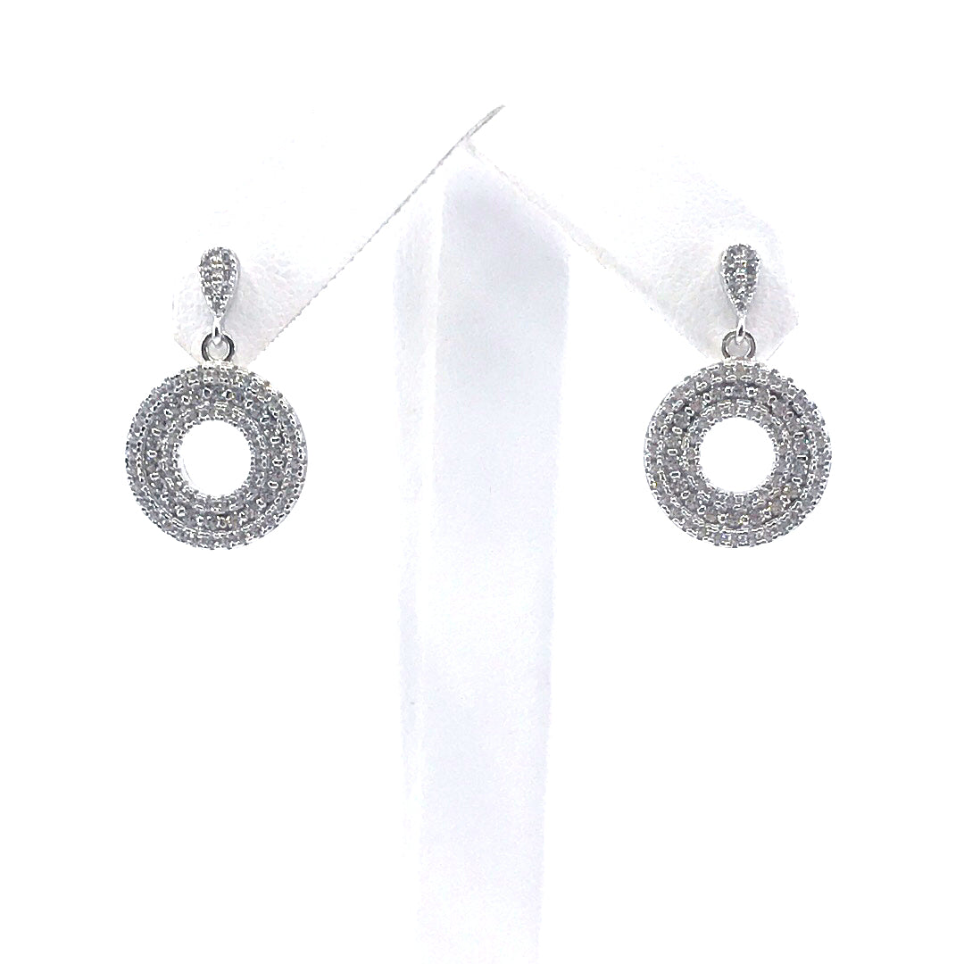 Sterling Silver Circle Earrings - HK Jewels