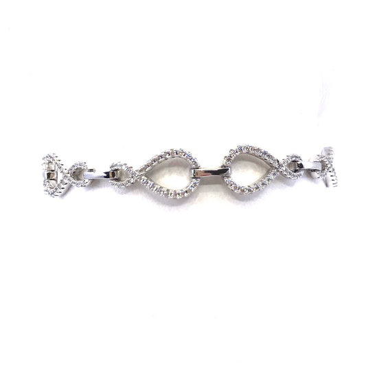 Sterling Silver Infinity Bracelet - HK Jewels