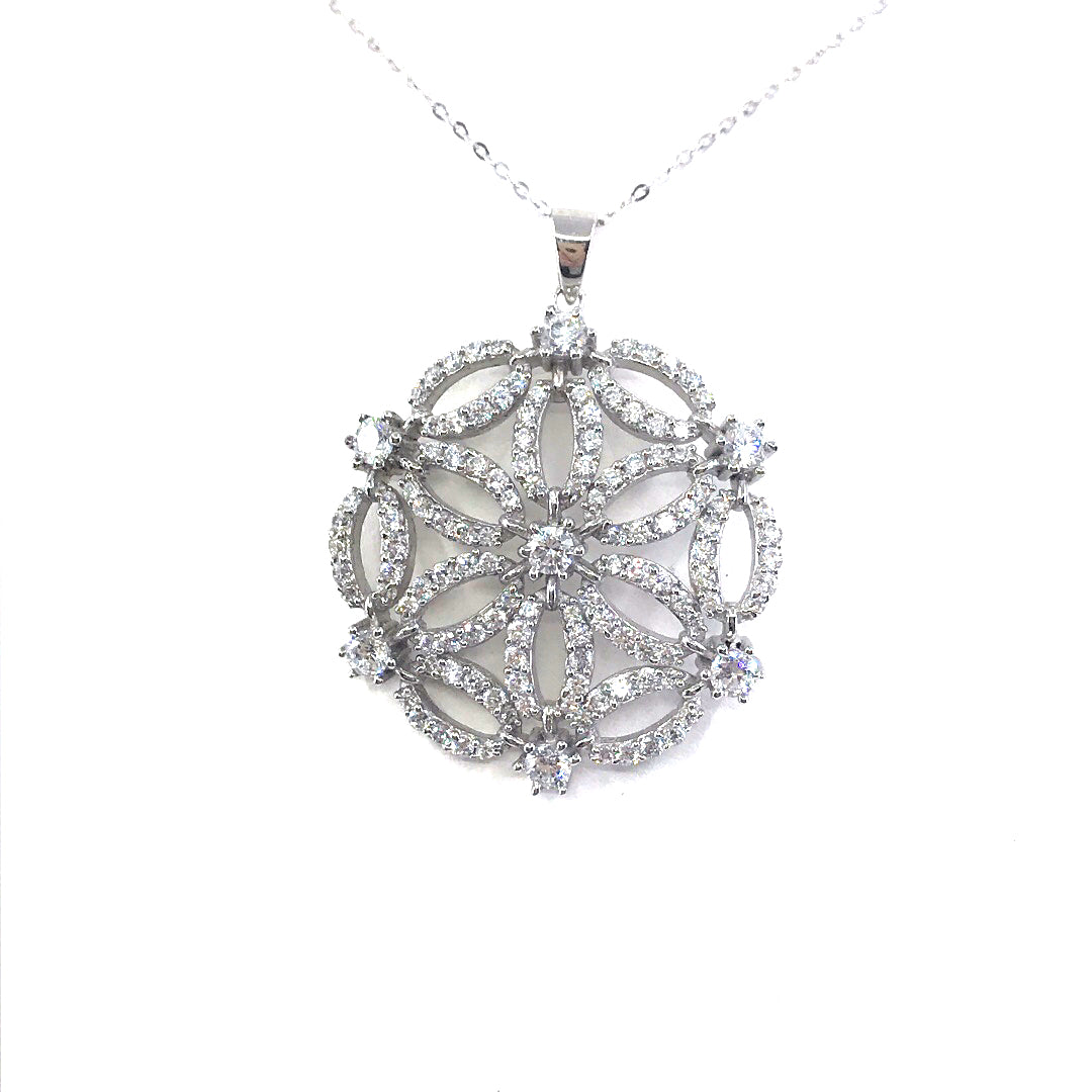 Sterling Silver Circle Pendant - HK Jewels
