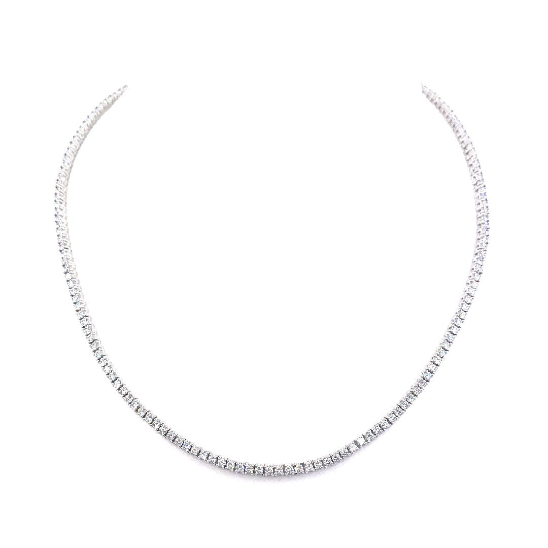 Sterling Silver Tennis Necklace - HK Jewels