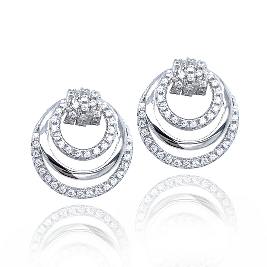 Sterling Silver Circle Studs - HK Jewels