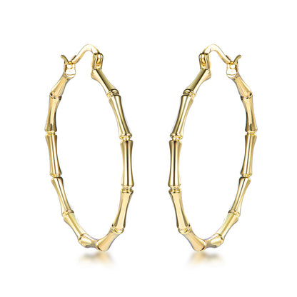 Gold Plated Sterling Silver Round Hoop Earrings