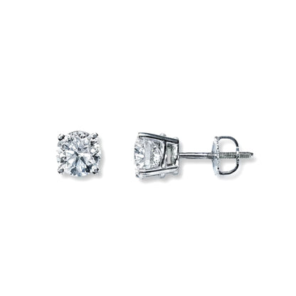 14k Lab Grown Diamond Solitaire Stud Earrings