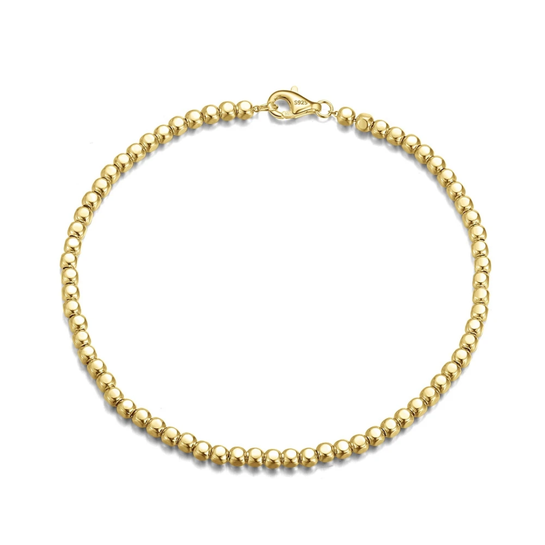 Sterling Silver Gold Plated Balls Bracelet