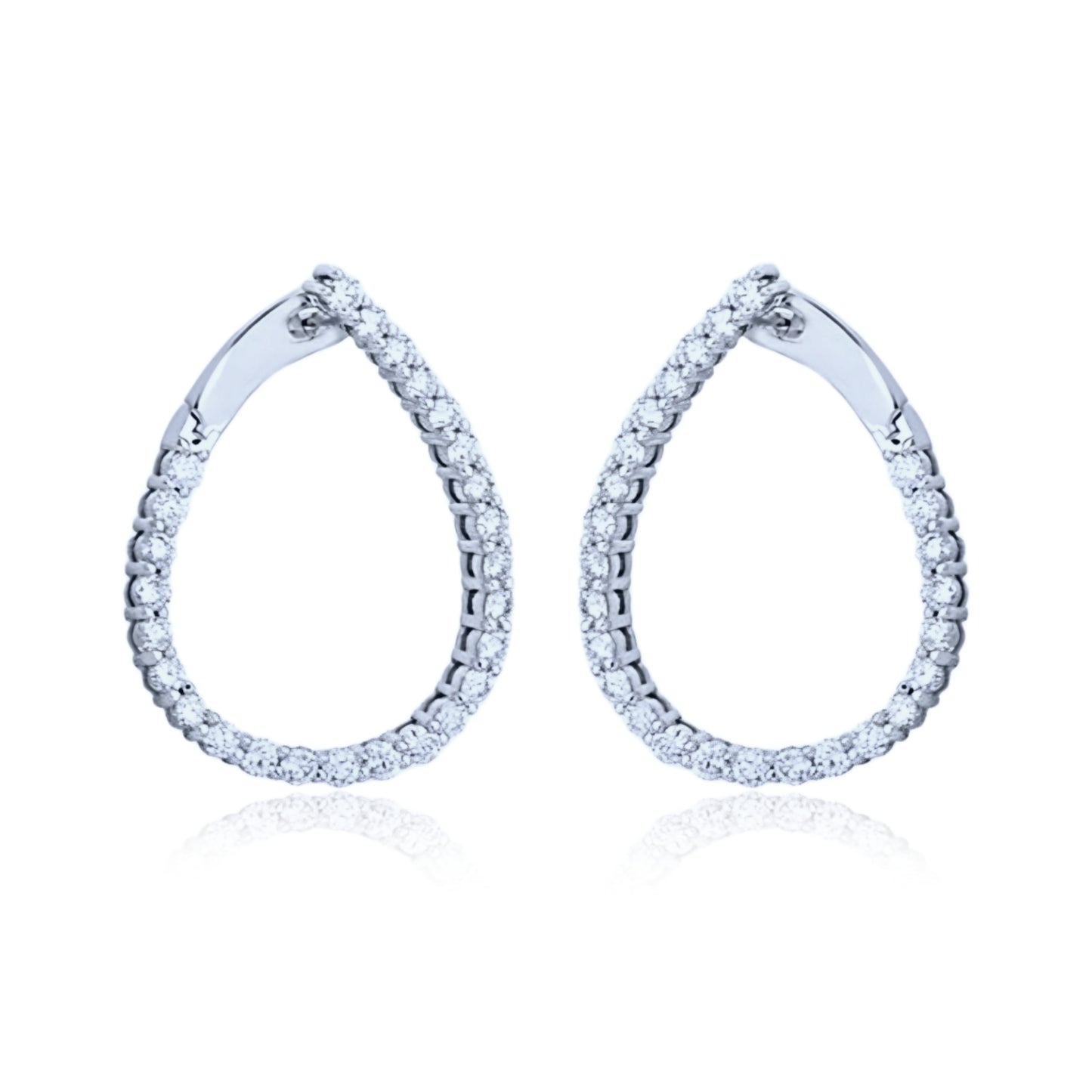 14K "J" Lab Grown Diamond Hoop Earrings