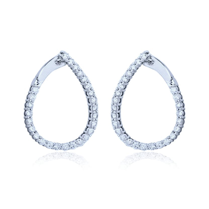 14K "J" Lab Grown Diamond Hoop Earrings