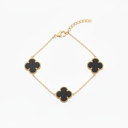 Sterling Silver Medium Three Clover Bracelet