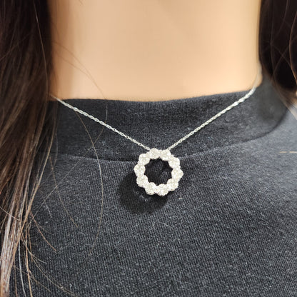 10K Diamond Circle Necklace