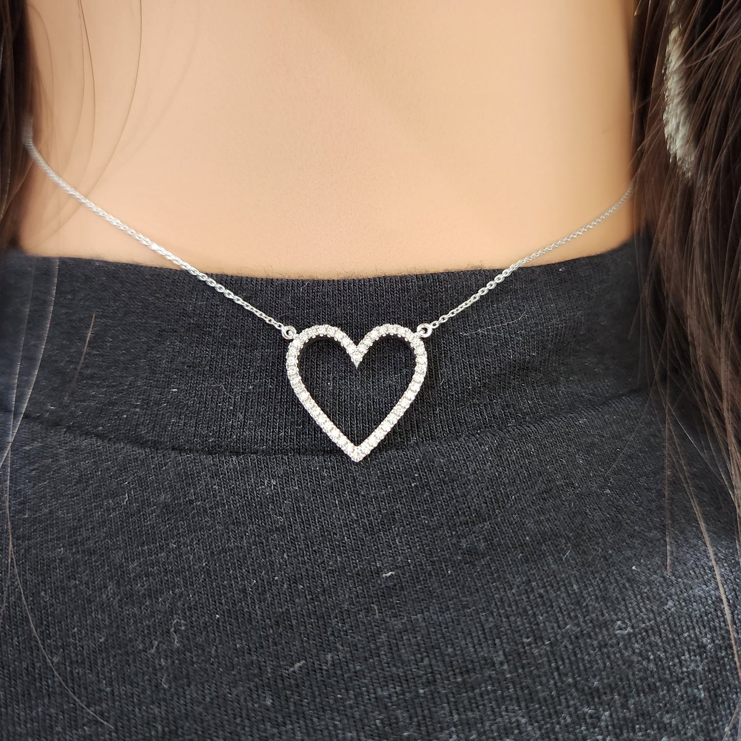 10K Gold Diamond Heart Necklace