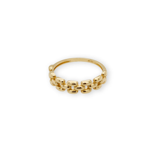 14k Gold Small Buckle Ring