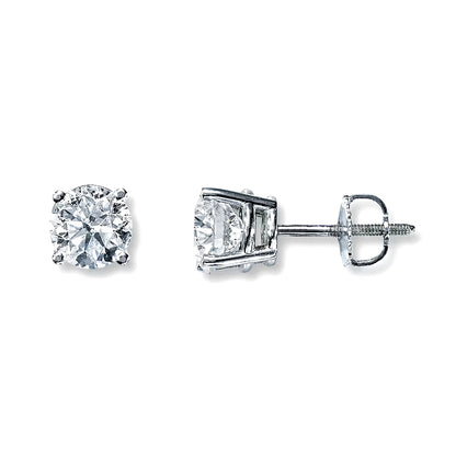 14k Lab Grown Diamond Solitaire Stud Earrings