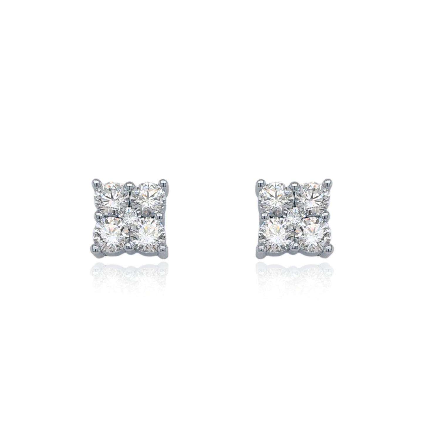 Sterling Silver Four Stone CZ Earring