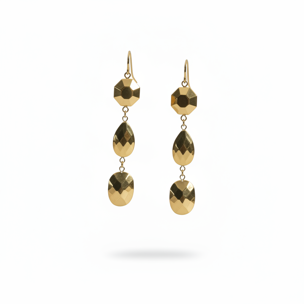 Gold Long Earrings
