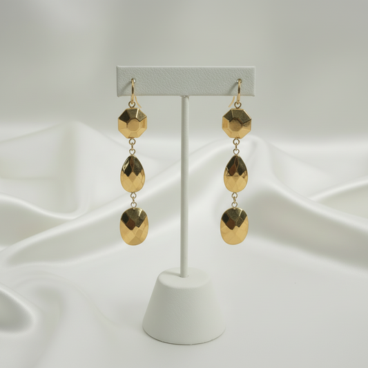 Gold Long Earrings