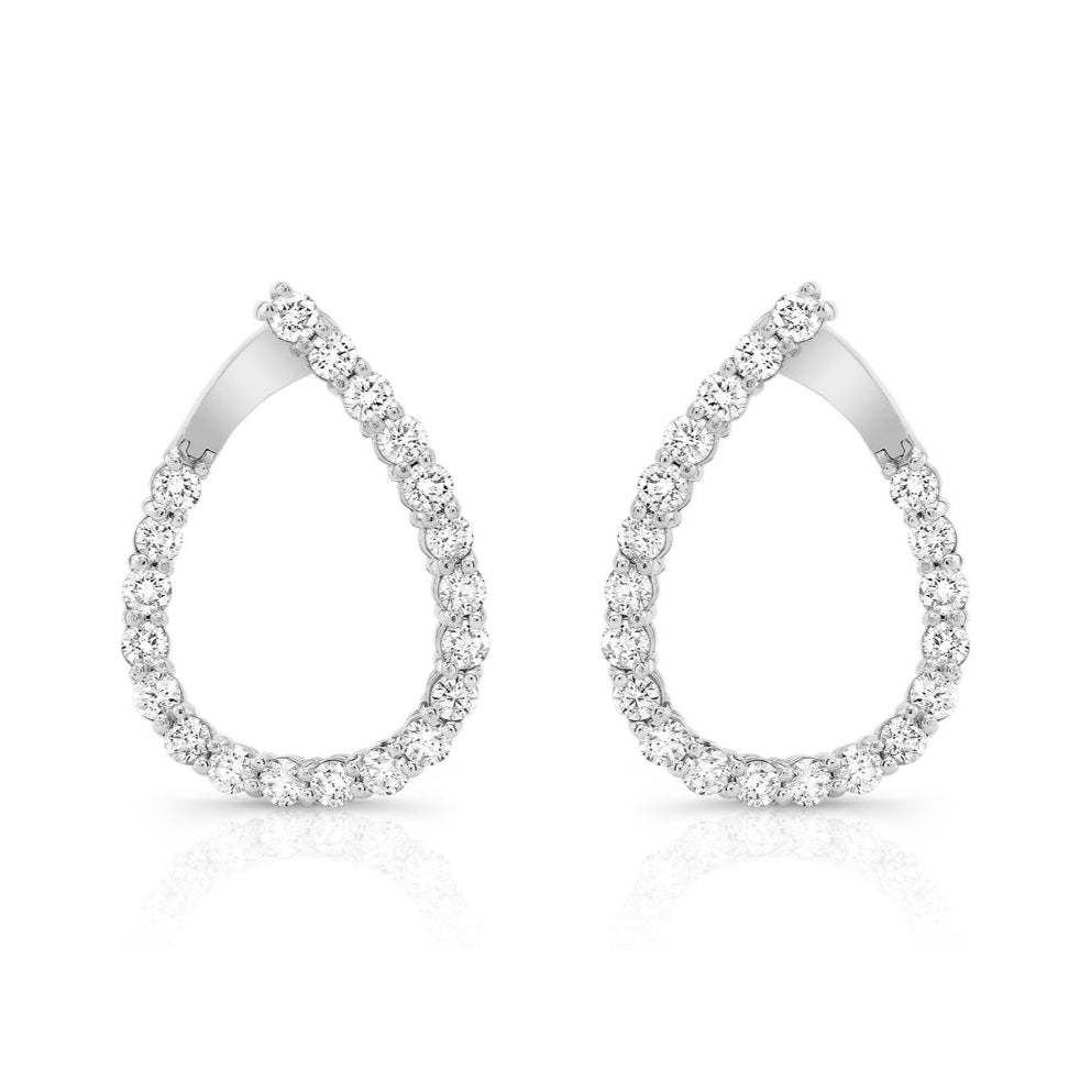 14K "J" Lab Grown Diamond Hoop Earrings