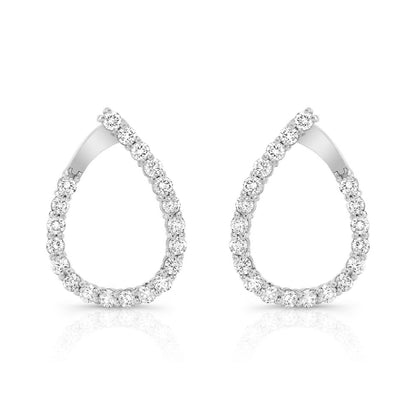 14K "J" Lab Grown Diamond Hoop Earrings