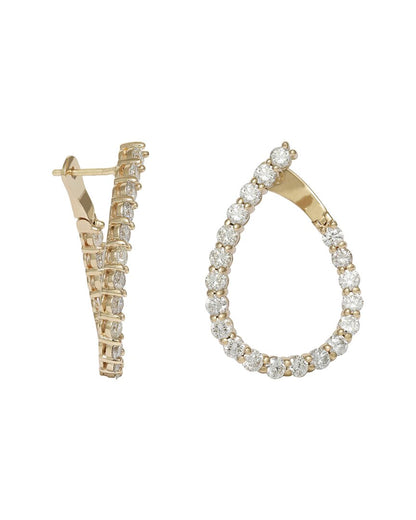 14K "J" Lab Grown Diamond Hoop Earrings