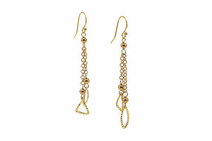 14K Gold Long Earrings