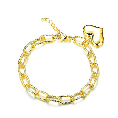 Gold Plated Large Link Bracelet