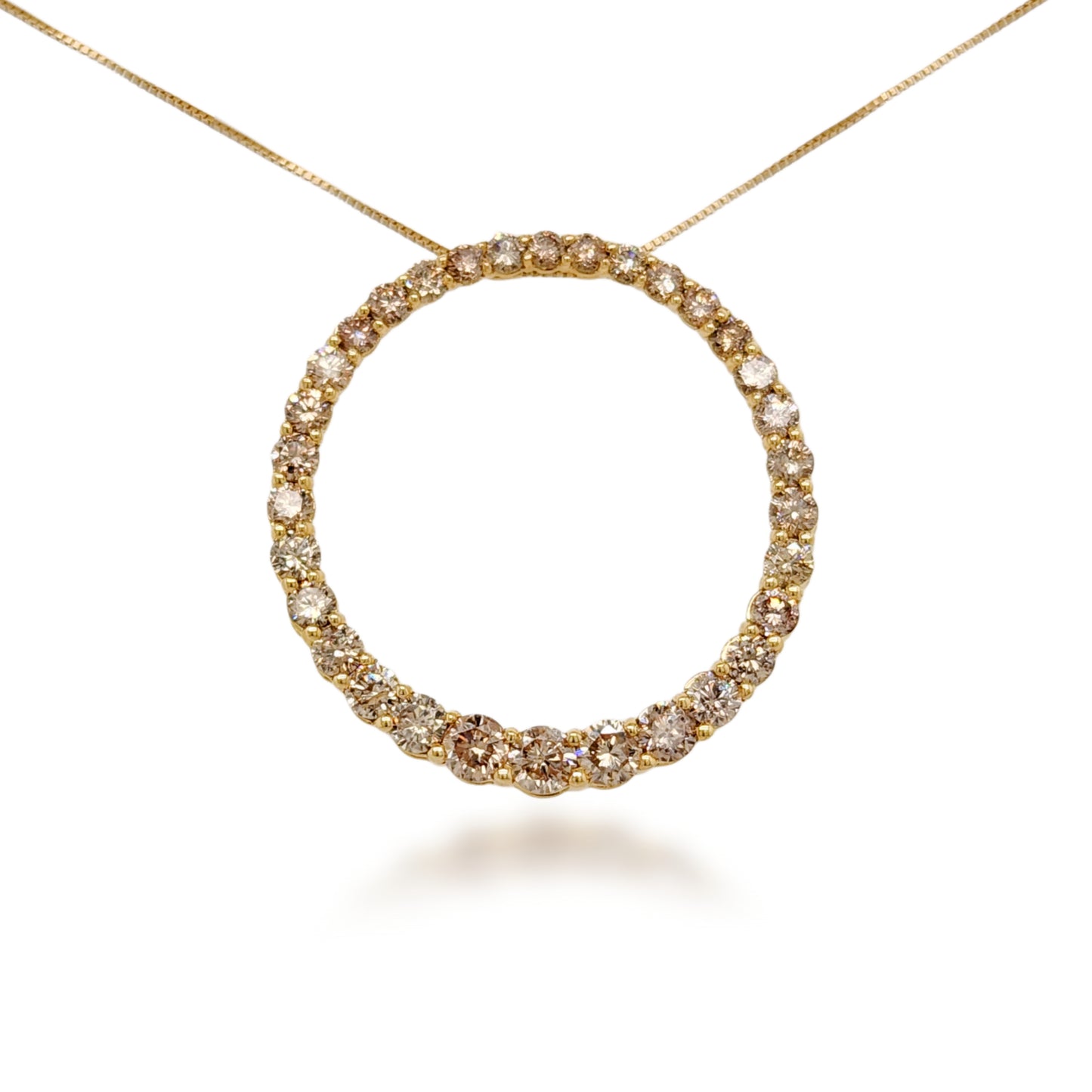 10K Gold Diamond Circle Necklace