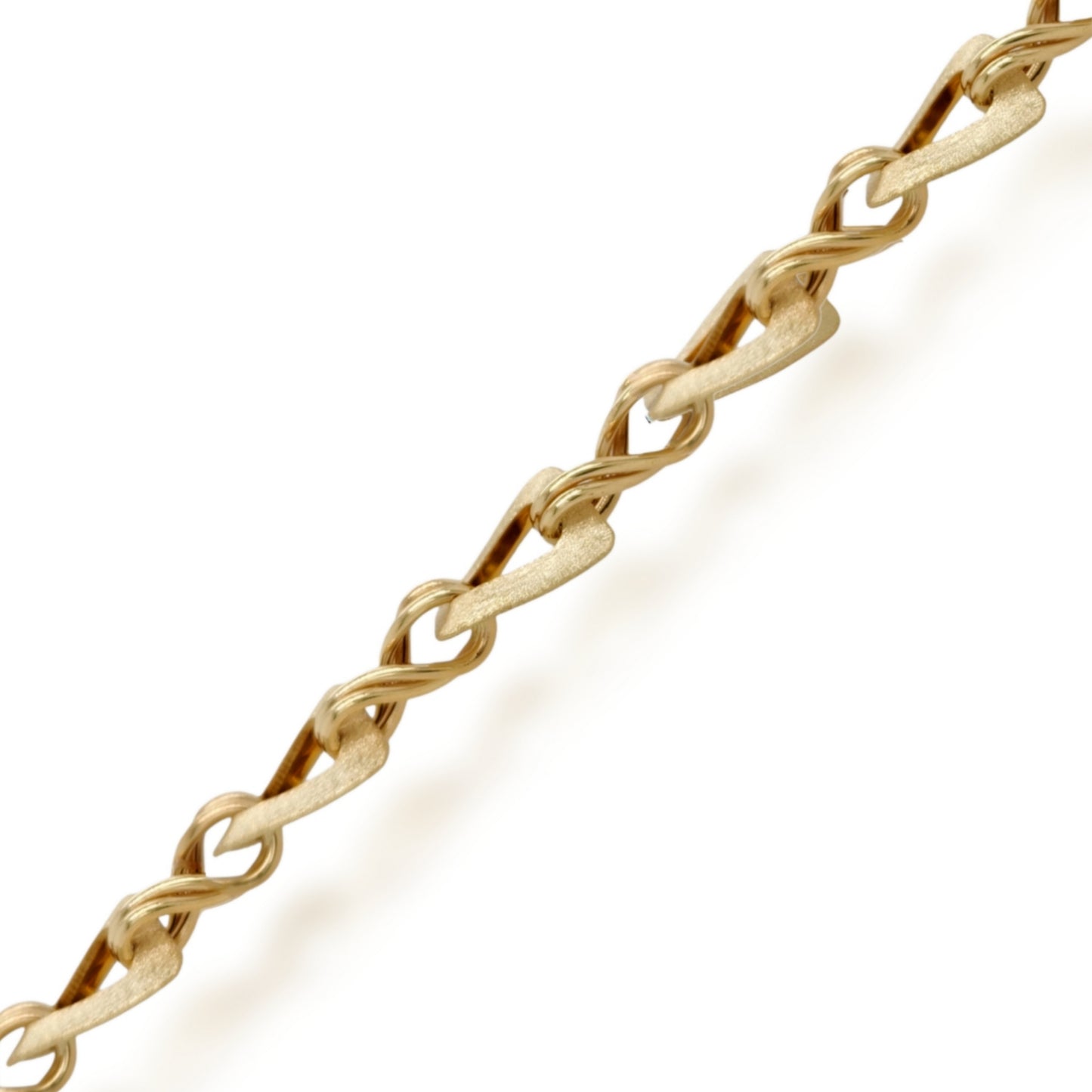 14K Gold Rectangular Shaped Link Bracelet