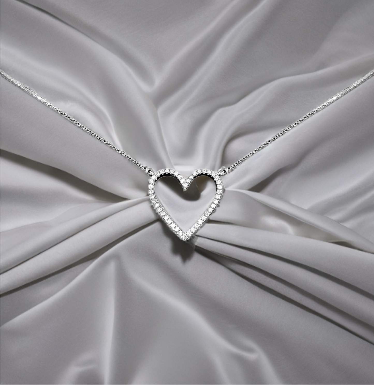 10K Gold Diamond Heart Necklace