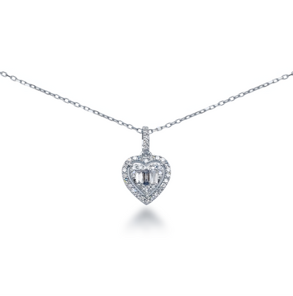 14K Diamond Heart Necklace