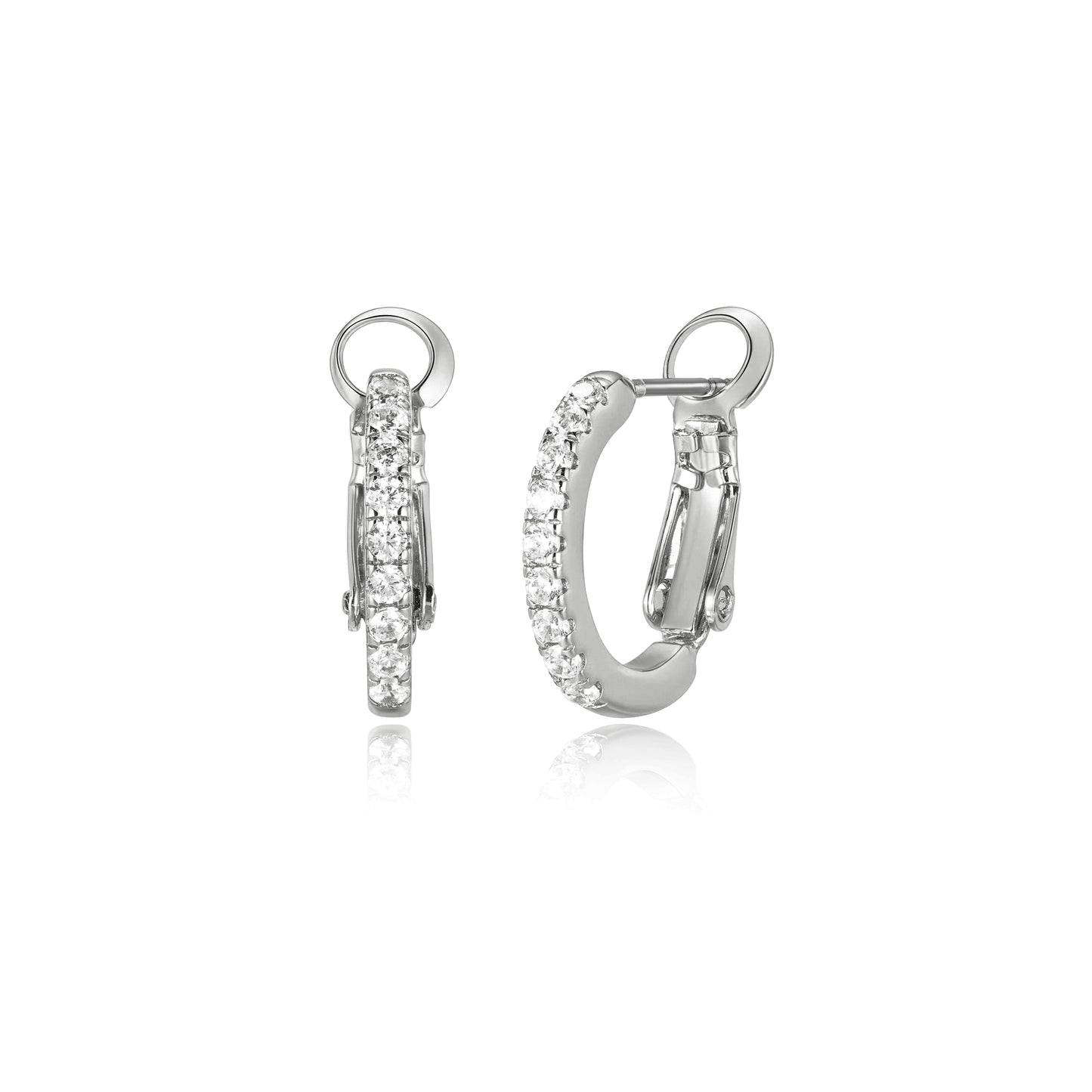 Titanium Post CZ Hoops