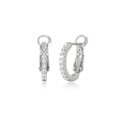 Titanium Post CZ Hoops