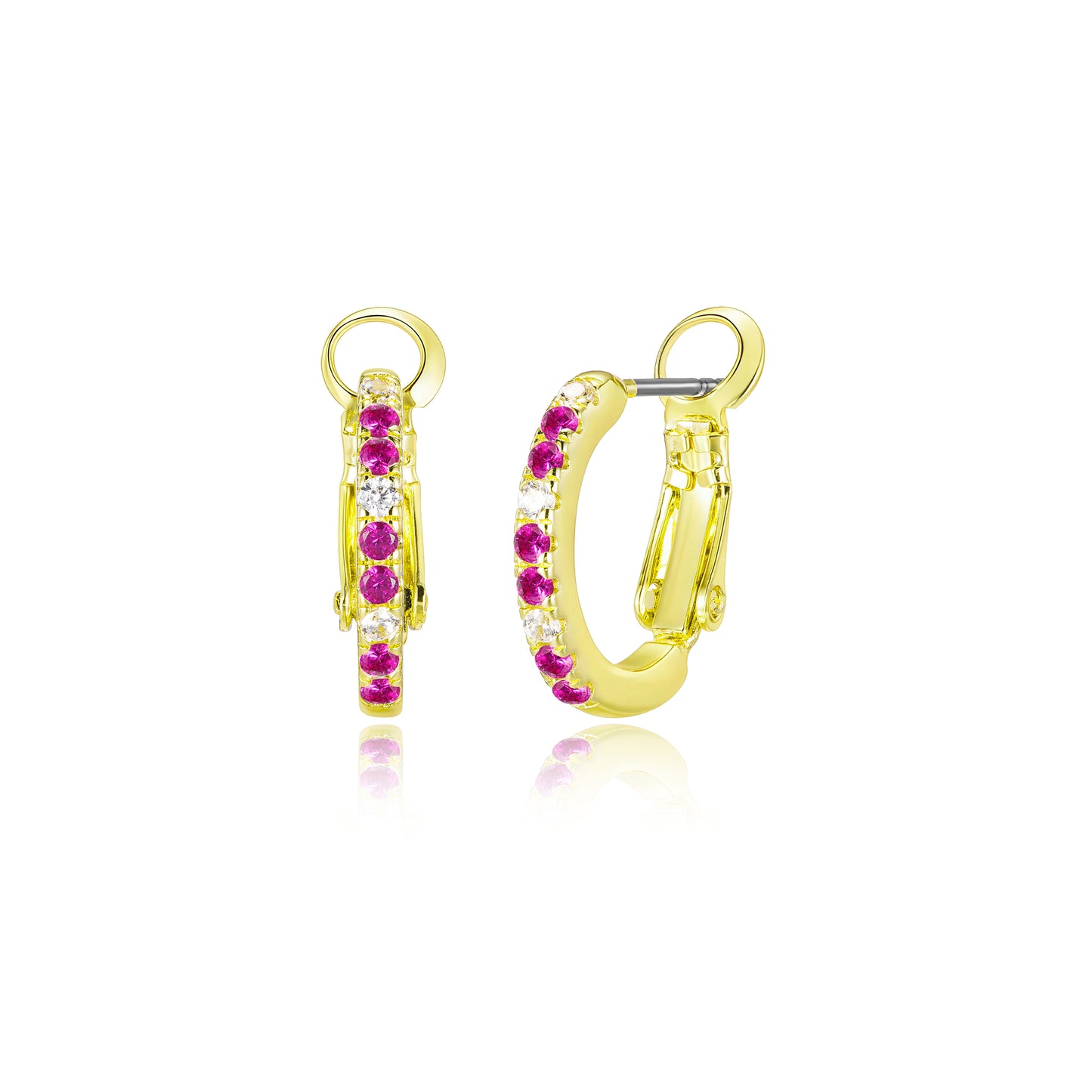 Titanium Post CZ Hoops