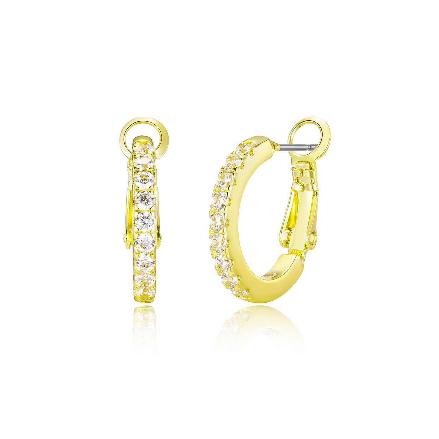 Titanium Post CZ Hoops