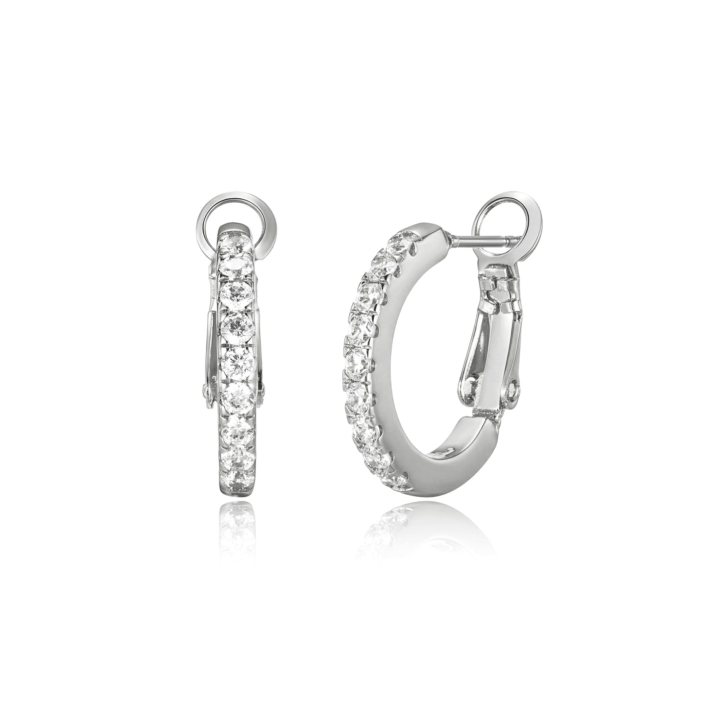 Titanium Post CZ Hoops