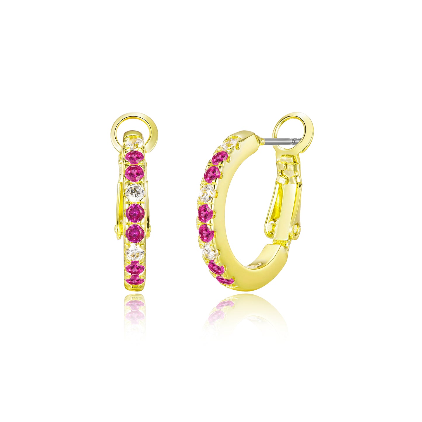 Titanium Post CZ Hoops