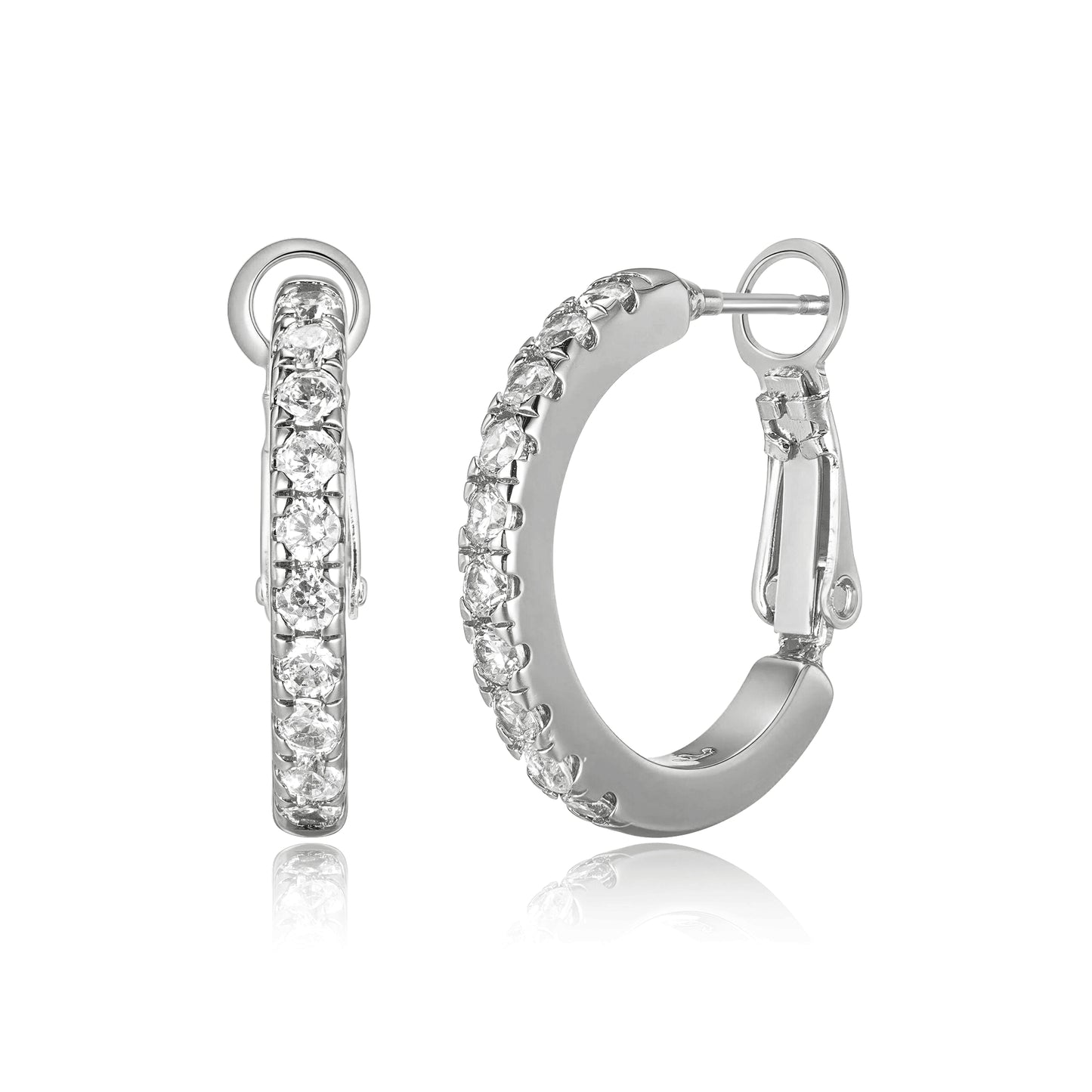 Titanium Post CZ Hoops