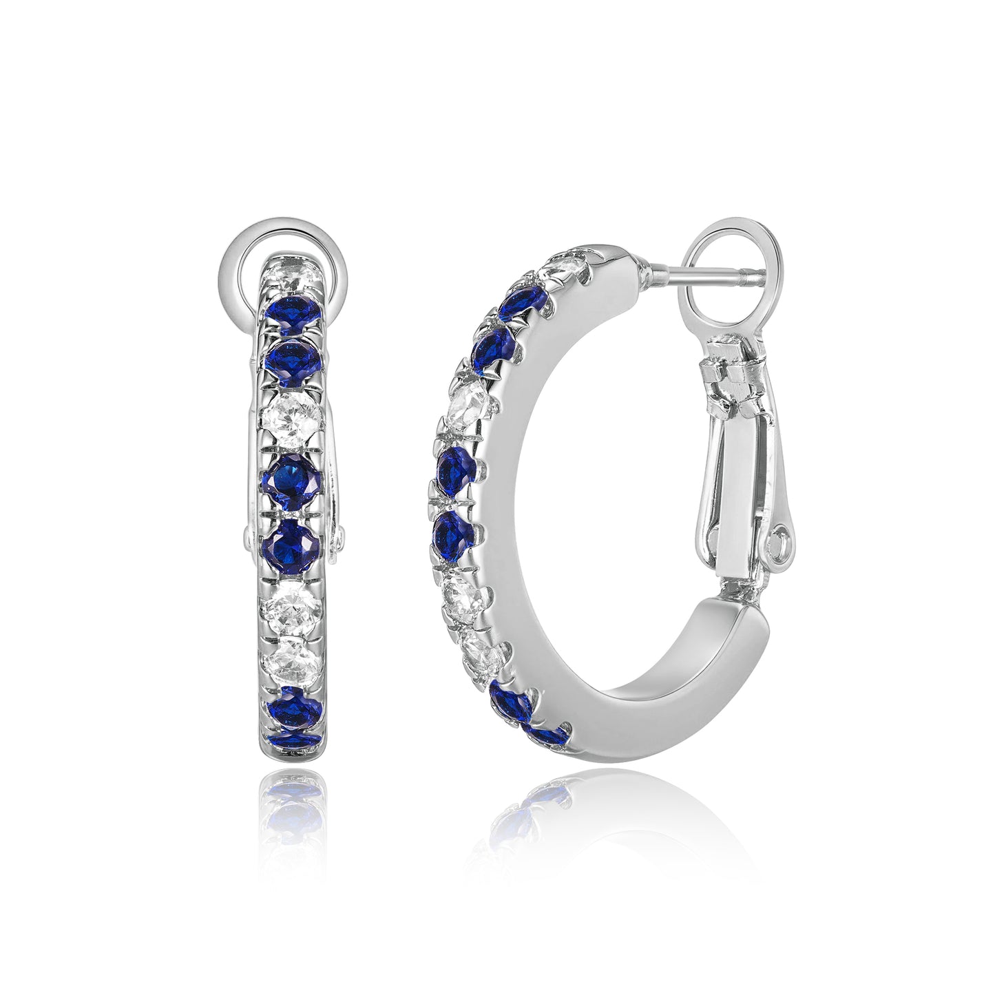 Titanium Post CZ Hoops