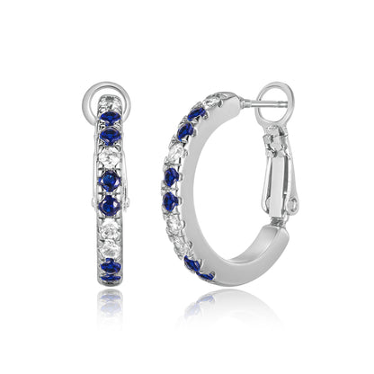 Titanium Post CZ Hoops